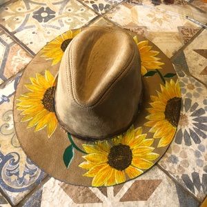 Vegan suede leather hat